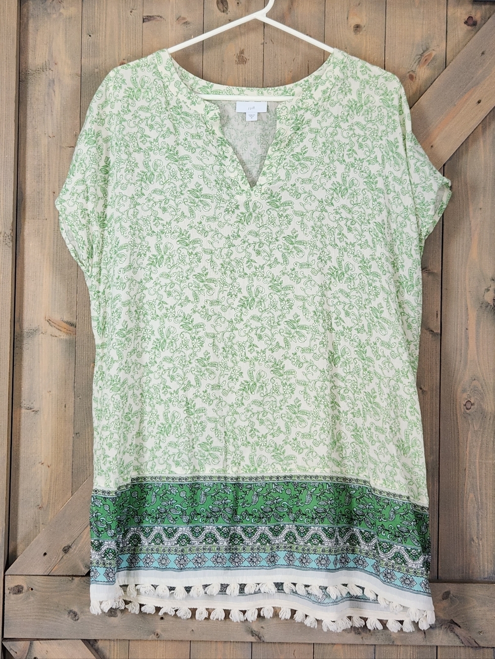 J. Jill Boho Flowly Tasseled Floral Tap Size Medium